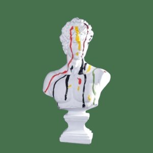 Accent Decor | Colorful Dripping Michelangelo David Bust Sculpture Accent Decor Accent Decor