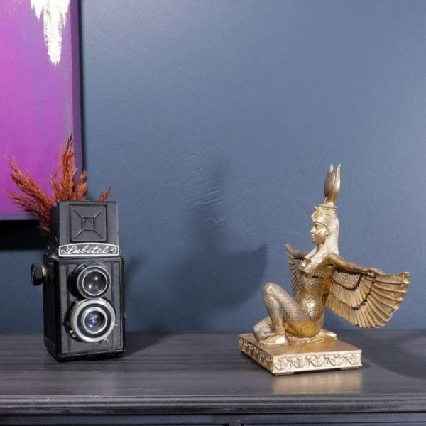 Accent Decor | Gold Egyptian Goddess Isis With Wings Sculpture Accent Decor Accent Decor