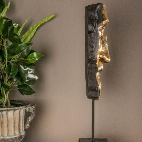 Accent Decor | Gold Gilded Black Zeus Bust Sculpture Accent Decor Accent Decor