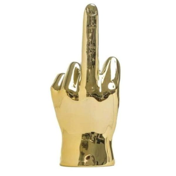 Accent Decor | Gold Middle Finger Decorative Figure Accent Decor Accent Decor