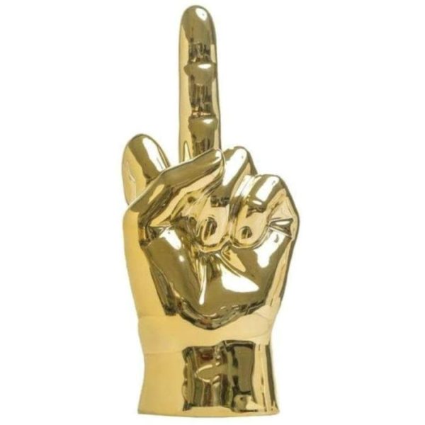 Accent Decor | Gold Middle Finger Decorative Figure Accent Decor Accent Decor