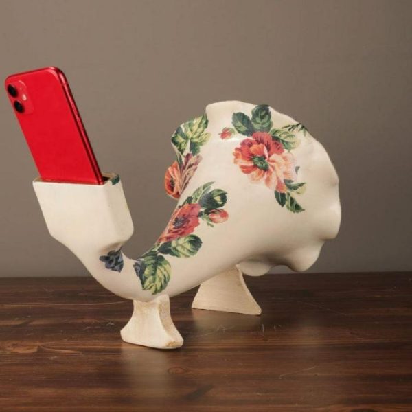 Accent Decor | Gramophone Phone Speaker Floral Sculpture Accent Decor Accent Decor