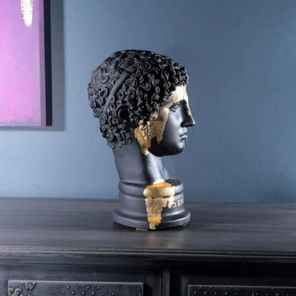 Accent Decor | Hand Crafted Gold Gilded Hermes Bust Statue Accent Decor Accent Decor