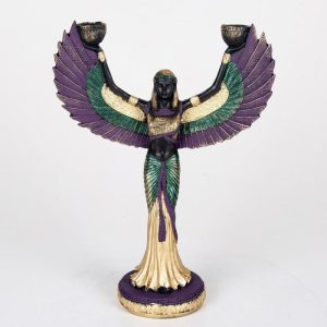 Accent Decor | Purple Goddess Isis Candlestick Accent Decor Accent Decor