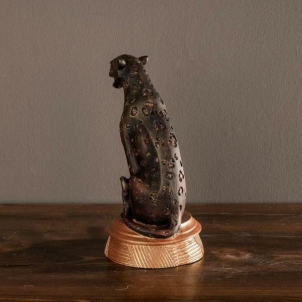 Accent Decor | Roaring Dotted Bronze Panther Sculpture Accent Decor Accent Decor