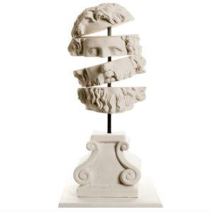 Accent Decor | White Cut-Out Greek God Zeus Bust Sculpture Statue Accent Decor Accent Decor