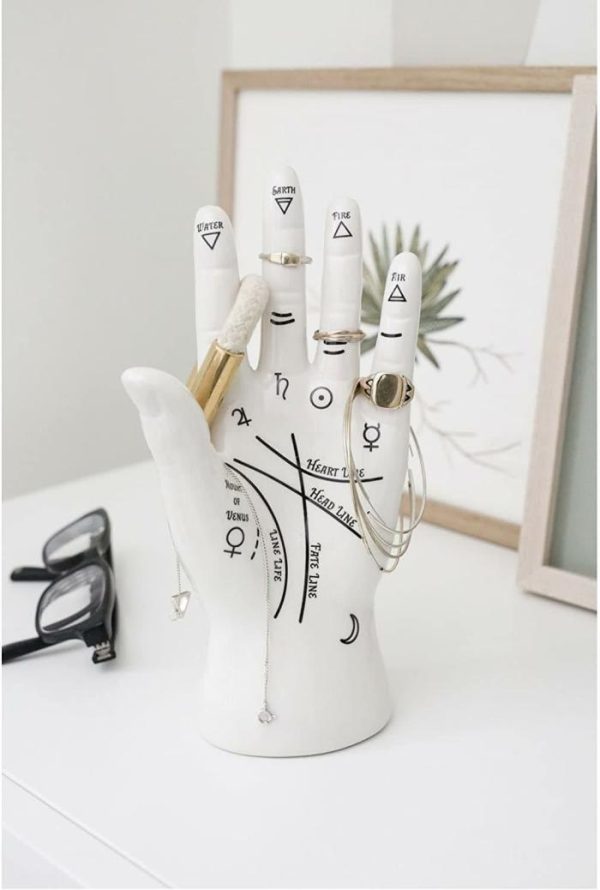 Accent Decor | White Palm Reader Jewelry Stand Accent Decor Accent Decor