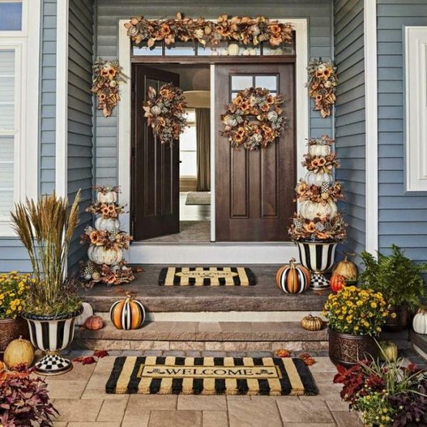 Accent Rugs | Awning Stripe Welcome Mat Accent Rugs Accent Rugs