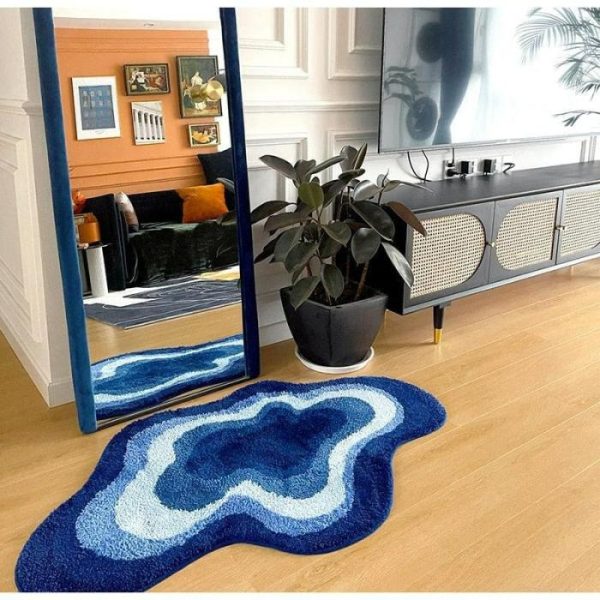 Accent Rugs | Blue Cloud Shaped Accent Rug Accent Rugs Accent Rugs