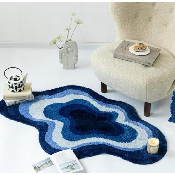 Accent Rugs | Blue Cloud Shaped Accent Rug Accent Rugs Accent Rugs