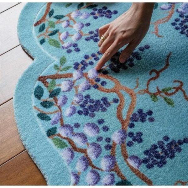 Accent Rugs | Chinoiserie Grape Vine Accent Hand-Tufted Rug, 2.6′ x 3.3′ Accent Rugs Accent Rugs