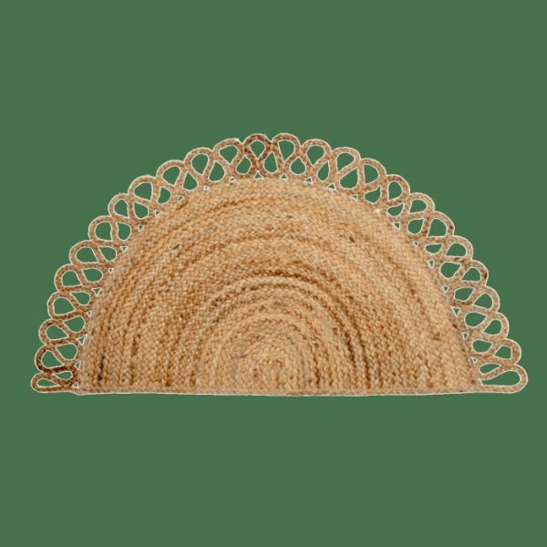 Accent Rugs | Folding Border Half Circle Accent Jute Rug Accent Rugs Accent Rugs