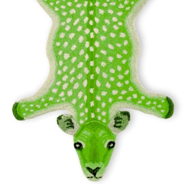 Accent Rugs | For The Love Of Deer Hand Tufted Wool Rug – Green, 2′ x 3′ Accent Rugs Accent Rugs