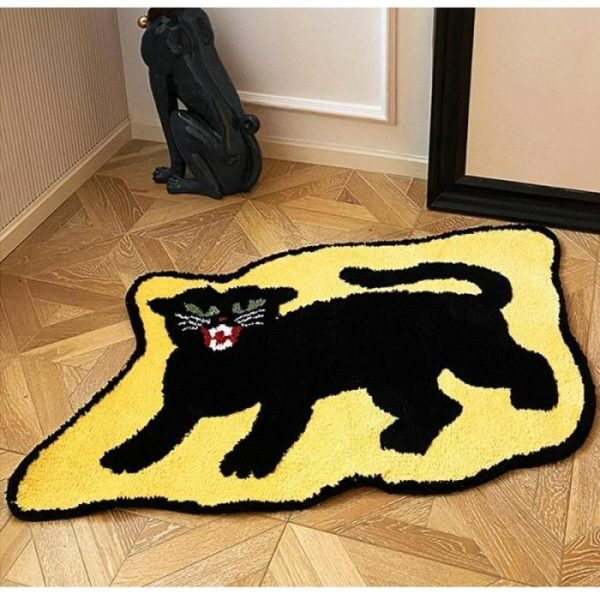 Accent Rugs | Grumpy Black Cat Accent Rug Accent Rugs Accent Rugs