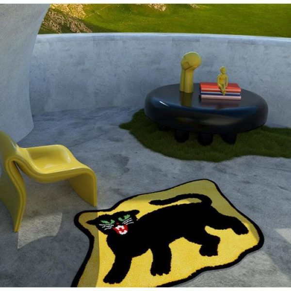 Accent Rugs | Grumpy Black Cat Accent Rug Accent Rugs Accent Rugs