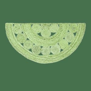 Accent Rugs | Half Circle Of Life Accent Jute Rug – Green Accent Rugs Accent Rugs