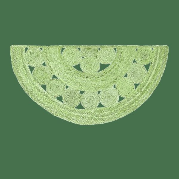 Accent Rugs | Half Circle Of Life Accent Jute Rug – Green Accent Rugs Accent Rugs