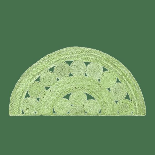 Accent Rugs | Half Circle Of Life Accent Jute Rug – Green Accent Rugs Accent Rugs