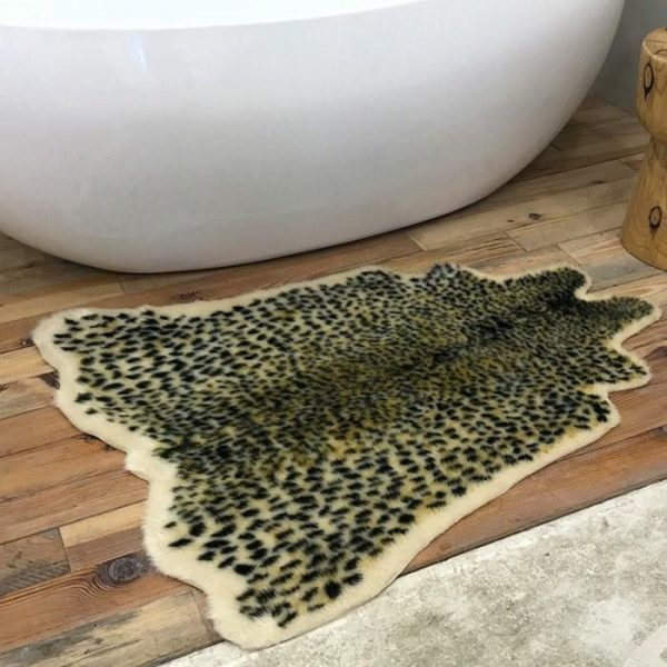 Accent Rugs | Leopard Print Faux Cowhide Skin Rug Accent Rugs Accent Rugs