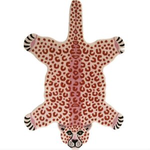 Accent Rugs | Little Pink Leopard Hand Tufted Wool Rug, 2′ x 3′ Accent Rugs Accent Rugs