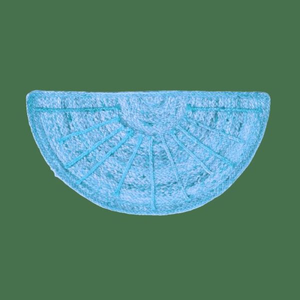 Accent Rugs | Sun Ray Semi Circle Jute Rug – Blue Accent Rugs Accent Rugs