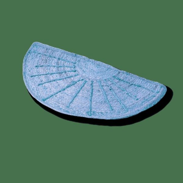 Accent Rugs | Sun Ray Semi Circle Jute Rug – Blue Accent Rugs Accent Rugs