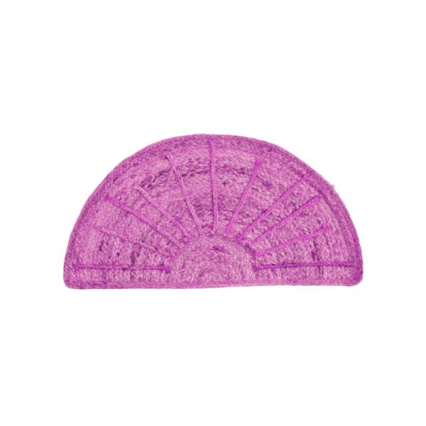 Accent Rugs | Sun Ray Semi Circle Jute Rug – Pink Accent Rugs Accent Rugs