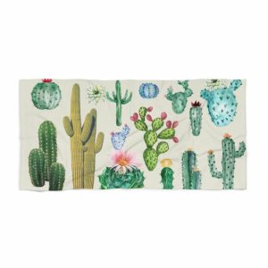 Bath | Cactus Family Vintage Inspired Beach Towel, 30" × 60" Bath Bath