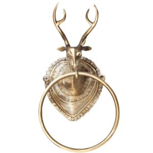 Bath | Hand Crafted Solid Brass Wall Deer Head Towel Holder Bath Bath