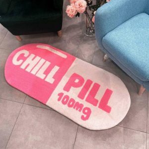 Bath Mats | Chill Pill Oval Tufted Rug Bath Mats Bath Mats