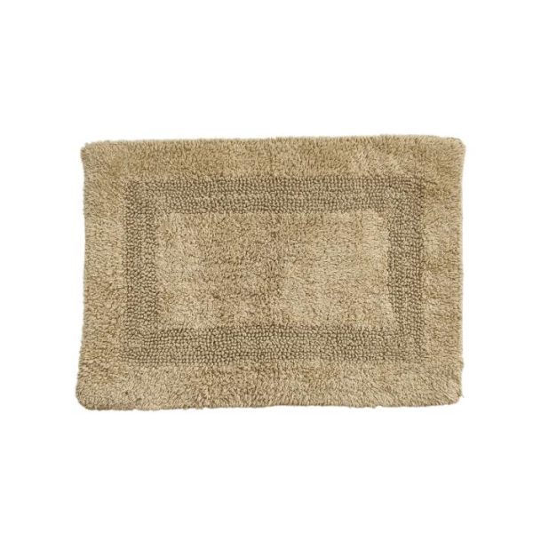 Bath Mats | Classic Reversible Cotton Bath Mat Set – Taupe, Pack of 2 – M/25" x 40" Bath Mats Bath Mats