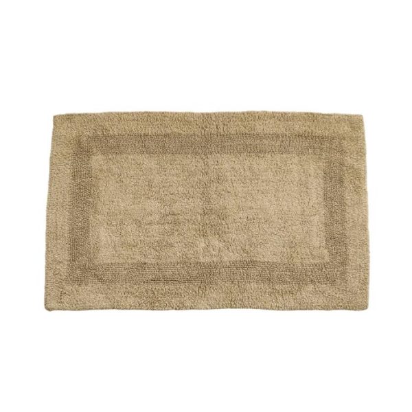 Bath Mats | Classic Reversible Cotton Bath Mat Set – Taupe, Pack of 2 – M/25" x 40" Bath Mats Bath Mats