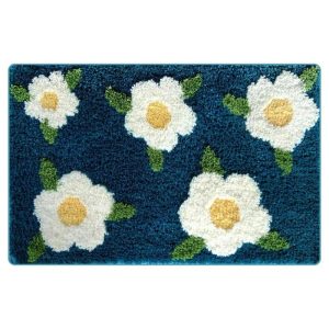 Bath Mats | Daisy In The Water Microfiber Bath Rug Bath Mats Bath Mats