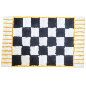 Bath Mats | Handmade Cotton Checker Bathmat, 20" x 33" Bath Mats Bath Mats