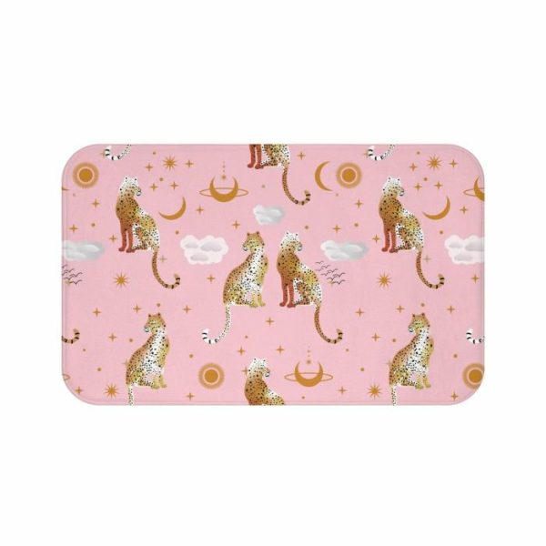 Bath Mats | Pink Leopards Microfiber Bath Mat, 34" × 21" Bath Mats Bath Mats