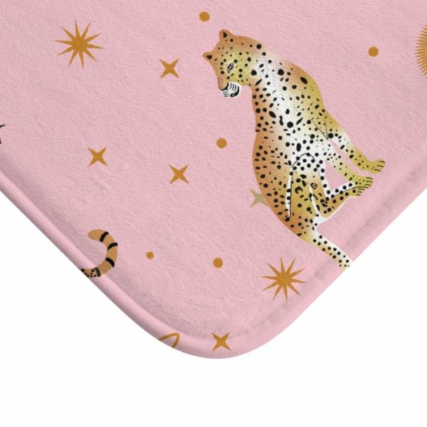 Bath Mats | Pink Leopards Microfiber Bath Mat, 34" × 21" Bath Mats Bath Mats