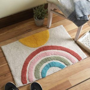 Bath Mats | Rainbow Design Hand Tufted Cotton Bath Mat Bath Mats Bath Mats