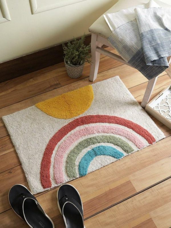 Bath Mats | Rainbow Design Hand Tufted Cotton Bath Mat Bath Mats Bath Mats