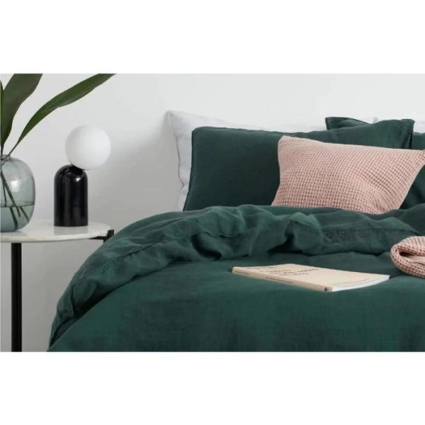 Bedding | 100% Cotton Duvet Cover Set – Dark Green, Twin US Bedding Bedding