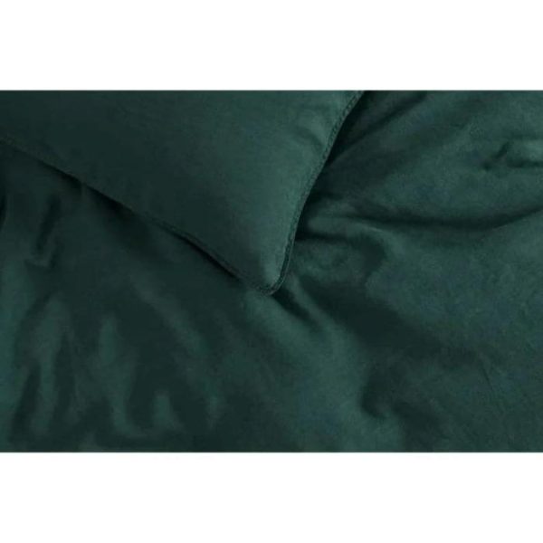 Bedding | 100% Cotton Duvet Cover Set – Dark Green, Twin US Bedding Bedding