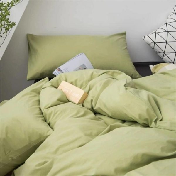 Bedding | 100% Cotton Duvet Cover Set – Parrot Green, Twin US Bedding Bedding