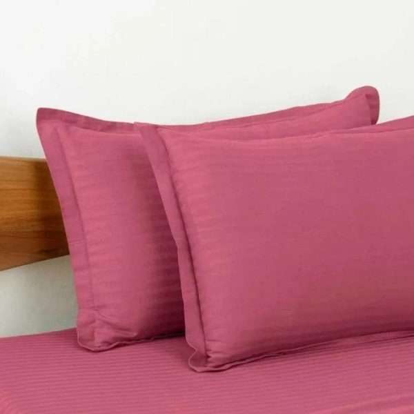 Bedding | 100% Cotton Satin Stripe 210 Tc Duvet Cover Set – Pink, Twin US Bedding Bedding