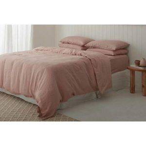 Bedding | 100% Pure Linen Duvet Cover Set – Clay, Twin US Bedding Bedding