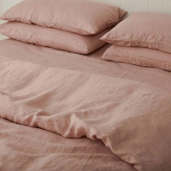 Bedding | 100% Pure Linen Duvet Cover Set – Clay, Twin US Bedding Bedding