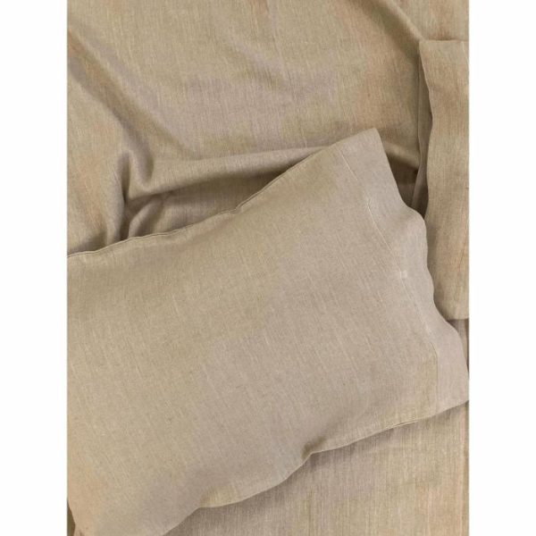 Bedding | 100% Pure Linen Duvet Cover Set – Natural Beige, Twin US Bedding Bedding