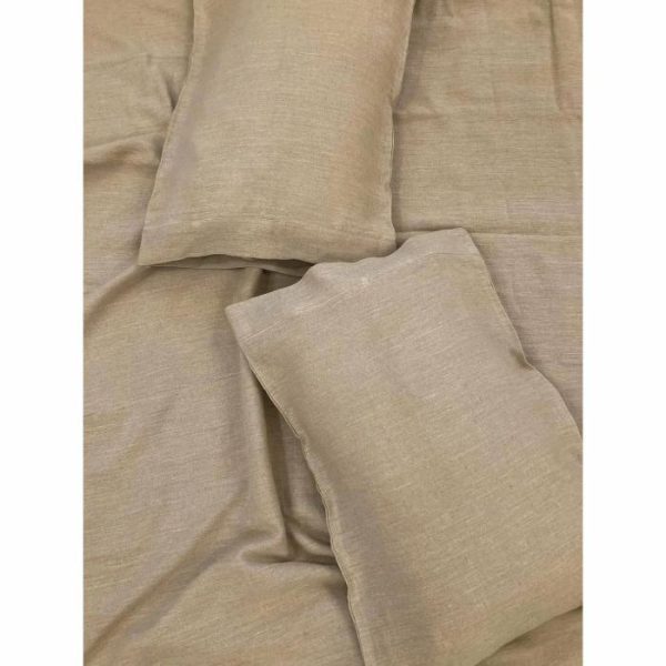 Bedding | 100% Pure Linen Duvet Cover Set – Natural Beige, Twin US Bedding Bedding