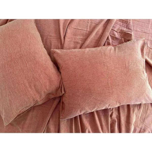 Bedding | 100% Pure Linen Duvet Set – Stone Washed Red Brick, Twin US Bedding Bedding