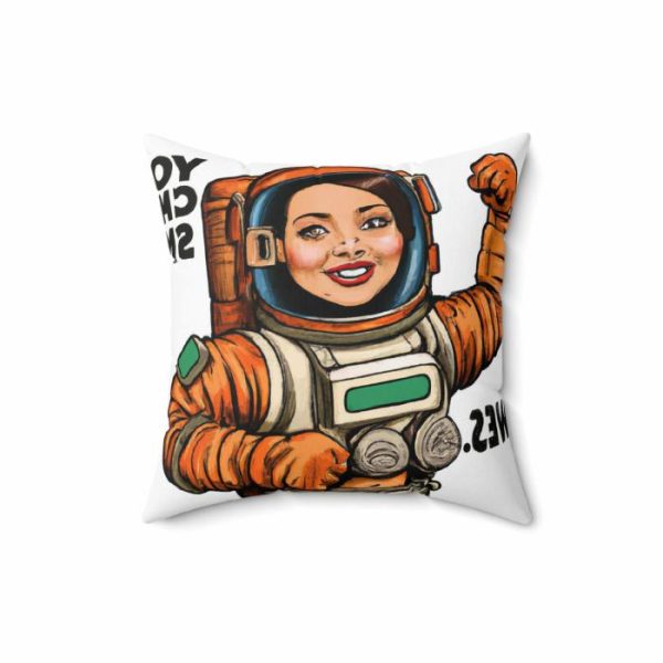 Bedding | Female Astronaut On Mars Printed Throw Pillow Bedding Bedding