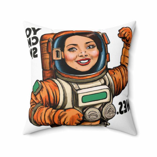 Bedding | Female Astronaut On Mars Printed Throw Pillow Bedding Bedding