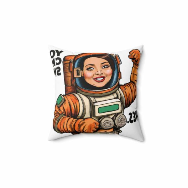 Bedding | Female Astronaut On Mars Printed Throw Pillow Bedding Bedding